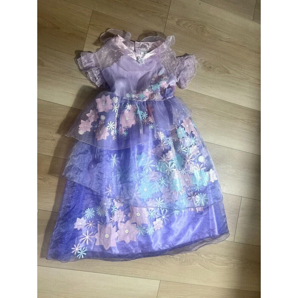 Disney Store Authentic Encanto Isabela Madrigal Floral Costume Girls Size 9/10